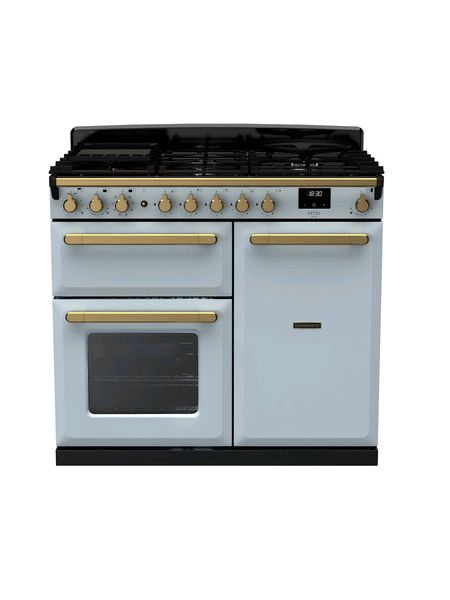 Misty Blue Antique Brass