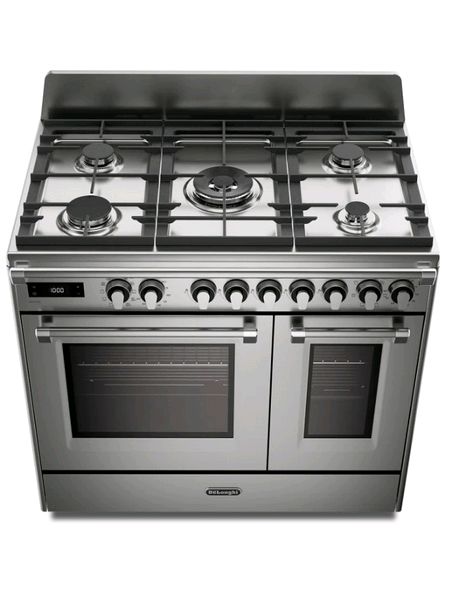 Bassano 90cm twin cavity dual fuel stainless steel