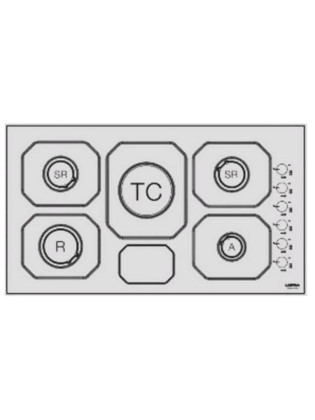 Lofra professional 90cm gas hob with ceramic tray