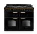 Gloss Black Antique Brass