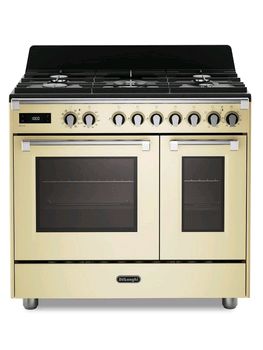 Delonghi Cookers Bassano 90cm Electric Multifunctional cooker with gas hob Cream