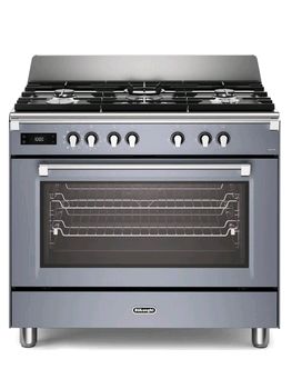 Delonghi Cookers Bassano 90cm Electric Multifunctional single cavity cooker with Gas hob Slate Grey