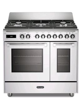 Delonghi Cookers Bassano 90cm Electric Multifunctional cooker with gas hob White