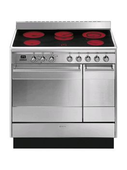 Smeg concert 90cm electric ceramic range cooker