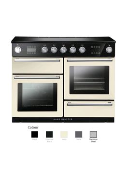 Rangemaster Nexus steam 110 induction range cooker with chrome trim