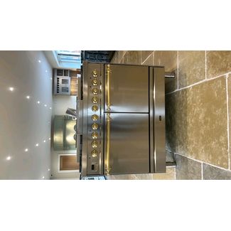 ILVE Milano 100cm dual fuel frytop stainless steel with brass fittings
