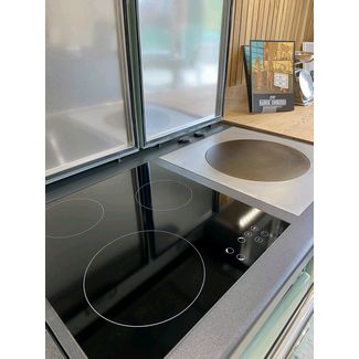 ESSE 1000T Three zone Induction Hob and a Cast iron hotplate with simmer surround