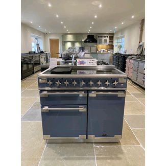 Rangemaster Elise 100cm Fully Electric Range Cooker In Stone Blue